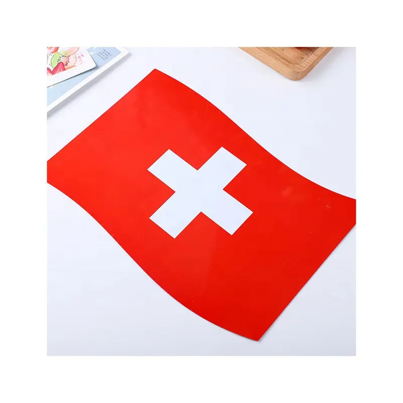 EK 2024 Switzerland car magnet sticker in Swiss flag design sport decals Magnetic car sticker sign flag