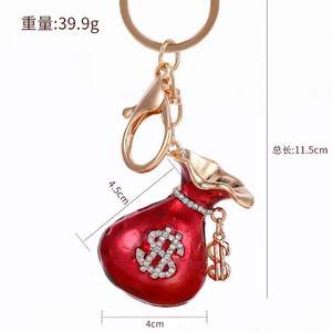 Luxuriöser <span class=keywords><strong>Dollar</strong></span>-Zeichen Schlüsselanhänger Glücksbringer Schlüsselring Funkelnde Kristall-Strasssteine Glitzernde Geldtasche Schlüsselanhänger <span class=keywords><strong>Dollar</strong></span> - Product Image 6