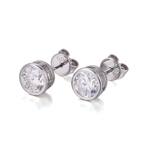 Pendientes de Oro Sólido de 18K, 14K y 10K con Moissanita VVS, Pendientes de Lujo para Mujer, Uso Diario, Regalo de Aniversario - Product Image 2