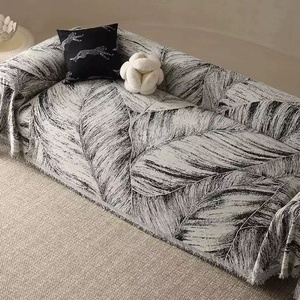 Couverture <span class=keywords><strong>de</strong></span> canapé en chenille DL Yusen Design, douce et moelleuse, avec franges à pompons, style bohème, pour la décoration intérieure, vente en gros, pour salon, OEM - Product Image 1