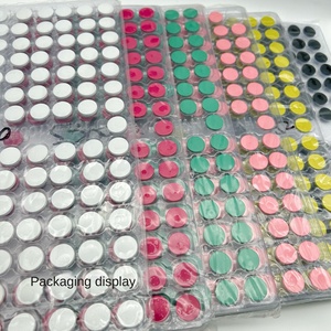 กระดุมสแนปแบนโลหะผสมสังกะสีเป็นมิตรกับสิ่งแวดล้อมพร้อมการตกแต่งเลื่อมสำหรับเสื้อผ้ากระดุม4ชิ้นสีสันสดใสออกแบบโลโก้ได้ตามต้องการ - Product Image 4