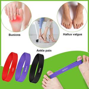 Entrenador de pies <span class=keywords><strong>para</strong></span> mujeres/hombres con 3 pesos, bandas de resistencia <span class=keywords><strong>para</strong></span> los dedos del pie, ejercitador de juanete, Material de látex por bandas <span class=keywords><strong>para</strong></span> los dedos - Product Image 5