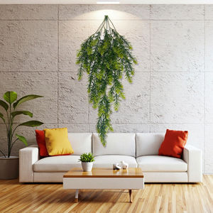 Plante artificielle décorative, feuilles de fougère <span class=keywords><strong>en</strong></span> PE vertes, guirlande de fleurs, plante suspendue artificielle, jardin, salon, plante <span class=keywords><strong>en</strong></span> <span class=keywords><strong>pot</strong></span> - Product Image 4
