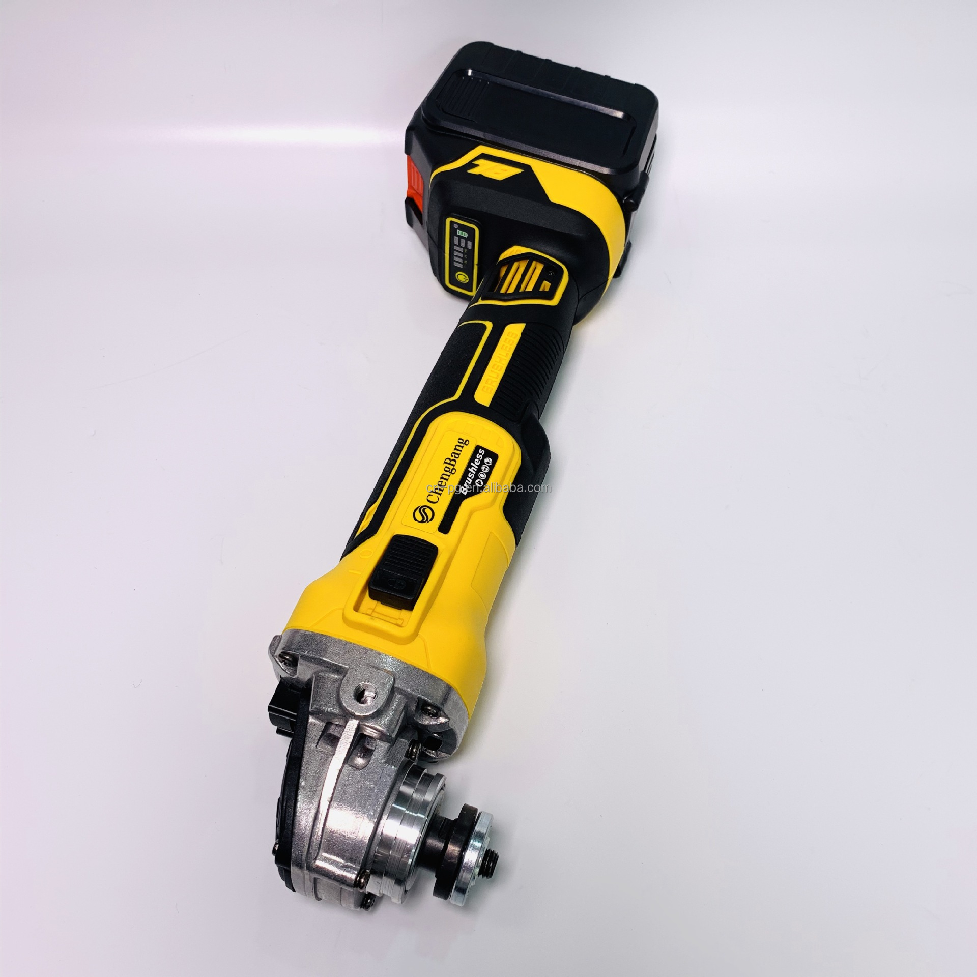 100毫米黄色锂无刷角磨机多功能抛光机可充电无绳电动角磨机套装