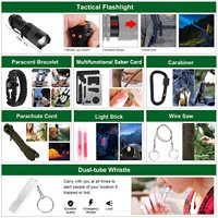 Kit de survie professionnel de 142 pièces avec sacoche Molle pour le camping, la randonnée, la chasse et les aventures en plein air