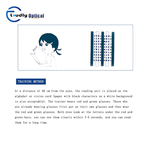 RD002 3 piezas rojo verde visión miopía estrabismo ambliopía entrenamiento lectura ayuda desinhibir - Product Image 5