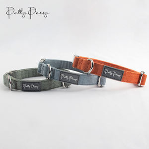 New Links Nuevo <span class=keywords><strong>collar</strong></span> de perro de algodón de bambú con hebilla de metal y logotipo personalizable para su mascota - Product Image 2