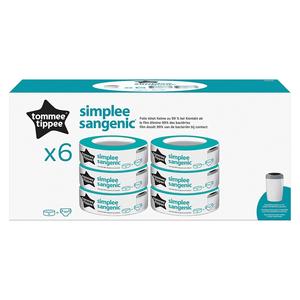 Tommee Tippee Nachfüllkassette für Simplee Sangenic Windeleimer 6er Set - Product Image 1