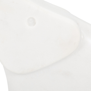 Statuetta di elefante con il tronco in alto, scultura in marmo bianco per decorare casa e ufficio - Product Image 5