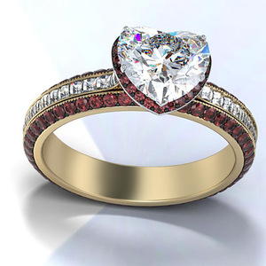 Bague en pierre en forme de cœur pour femmes, bijoux élégants et romantiques à la mode - Product Image 2