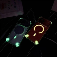 Étui de téléphone magnétique lumineux antichoc à quatre coins avec béquille intégrée pour Samsung Galaxy S26/S26 Plus/S26 Ultra