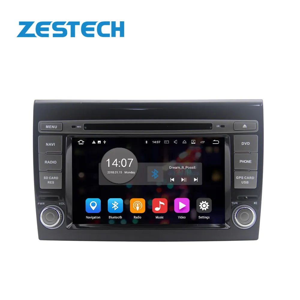 ZESTECH 7 ''2 דין EOS ב-DVD Carstereo עבור פיאט בראבו 2010 2011 2012 2013 2014 2015 2016 אנדרואיד 10.0 4 + 64GB רכב Autoradio