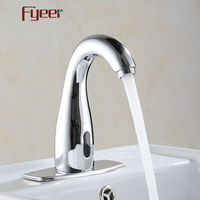Robinet de lavabo automatique Fyeer en laiton massif chromé