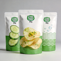 Wholesale Factory Direct Food Grade Aluminum Foil Zipper Lock Mylar Pouches for Salty Snacks Chips and Crackers Packaging