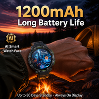 Montre connectée avec carte hors ligne, étanche 3ATM, positionnement GPS quatre étoiles, boussole, altimètre, lampe de poche, bracelet de sport 170+