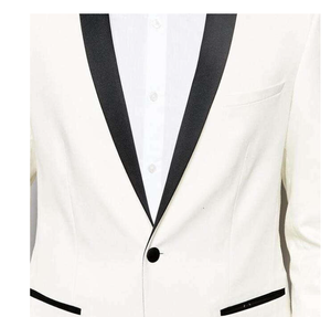 Costumes de mariage 100% élégants pour hommes, blazer blanc ajusté, look stylé et sur mesure pour le marié, les fêtes et les occasions formelles - Product Image 3