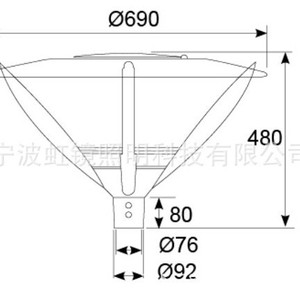 HJT14613 ไฟถนน LED พลังงานแสงอาทิตย์แบบหล่อขึ้นรูป 70W หลอดประหยัดพลังงานสว่างเป็นพิเศษสำหรับลานสวนสาธารณะ - Product Image 4