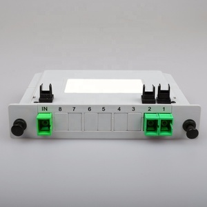 Splitter PLC a Cassetta Tipo 1X2 Plug-in, Splitter Ottico 1*<span class=keywords><strong>2</strong></span> Vie Monomodale G657A1, Accoppiatore APC Card UPCT FTTH per Fibra Ottica - Product Image 2