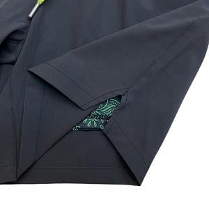 Pantaloncini Sportivi da Uomo ad Alte Prestazioni OEM ODM, Grigio Scuro con Cordoncino Verde <span class=keywords><strong>Neon</strong></span> - Product Image 4