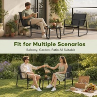 Ensemble de canapés de patio confortables pour l'extérieur, ensemble de table et de chaises personnalisées pour l'ameublement extérieur