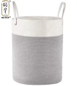 KUYUE cotton woven basket for toys baby diapers and pet storage