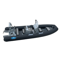 Bateau pneumatique de luxe Hedia Hypalon 22 pieds RIB 650 avec moteur hors-bord, coque allemande, yacht de pêche rapide