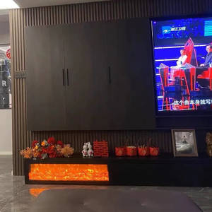 Barato europeo construido en decoración Led montada en la pared madera <span class=keywords><strong>falsa</strong></span> insertos de llama de carbono calefacción <span class=keywords><strong>chimenea</strong></span> de 115 pulgadas - Product Image 4