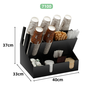 Ecologische, ruimtebesparende bekerorganizer met vier lagen voor koffie-accessoires en -benodigdheden voor de keuken - Product Image 6