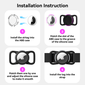 <span class=keywords><strong>Collar</strong></span> de perro Airtag de silicona impermeable seguro personalizado para mascotas - Product Image 5