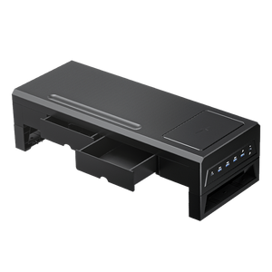 1100 đen màn hình máy tính đứng với ngăn kéo, 3.0 USB, cáp dữ liệu Sạc, máy tính để bàn làm sạch tổng thể - Product Image 5