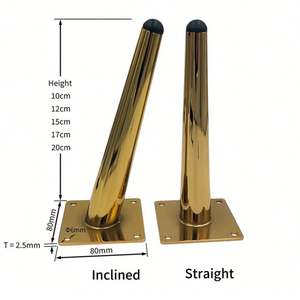 Patas de mesa de tubo de pedestal dorado Mesas de comedor de metal redondas contemporáneas y silla de oficina para uso en la sala de estar al aire libre del hotel - Product Image 6