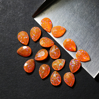 Opale synthétique opale pierre précieuse Op67 larme 6x8mm anneau bon feu Surface lisse ensemble anneau