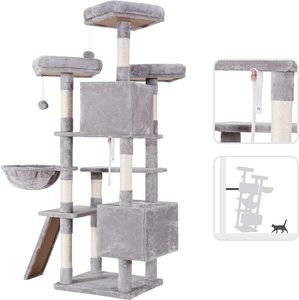 Mèo cây 2023 New Pet mèo leo khung bằng gỗ hiện đại sisal đa cấp sang trọng lớn tầng để Trần mèo cây - Product Image 5