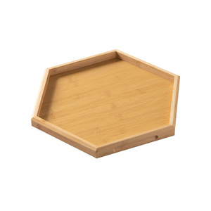 Bandeja Hexagonal de Bambú con Asa, Calidad Comercial, para Uso en Restaurantes, Varios Tamaños - Product Image 5