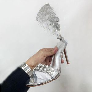 Zapatos de Mujer, Tacones Altos, Zapatos de Vestir, Sandalias de Una Sola Tira, Punta Abierta, Estilo <span class=keywords><strong>Stiletto</strong></span> con Perlas - Product Image 2