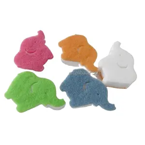 Animal Design elephant Shape Wholesale Magic Eraser Sponge with Scouring Pad