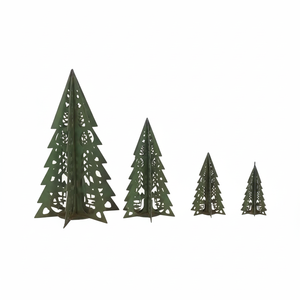 Arbre de Noël en bois fait à la main bas de haute qualité Festival Decor & Artisan arbre en bois cadeau tendance accessoires de Noël - Product Image 1