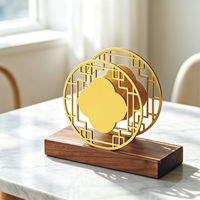 Boîte à mouchoirs en acier inoxydable et bois, porte-serviettes de table pour hôtel, restaurant, maison, logo personnalisé disponible