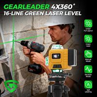 Niveau laser rotatif industriel à faisceau vert avec batterie au lithium pour le bricolage