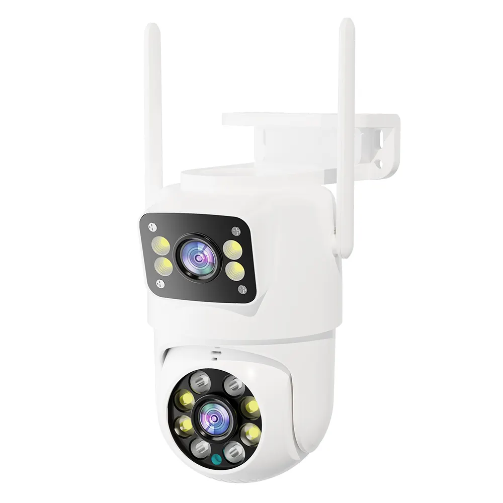 M 4MP 8MP 4K smart wifi telecamera umanoide allarme di localizzazione doppia lente zoom telecamera esterna impermeabile wireless telecamera di sicurezza di rete