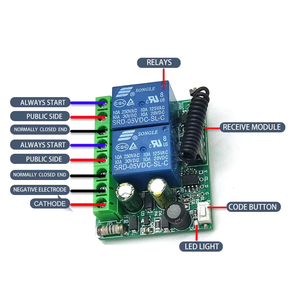 DC85V-256V宽电压<span class=keywords><strong>2</strong></span>通道10A控制开关电机正负遥控开关发光二极管灯控制 - Product Image 2