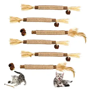 Longnew Pet Natural Silver vine Matatabi Katze Kau stöcke Blend Sticks Lafite Grass Fruits Katzen spielzeug