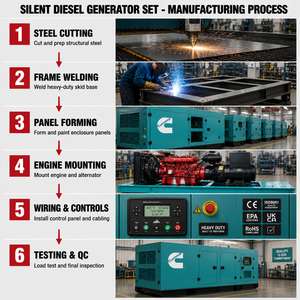 เครื่องกำเนิดไฟฟ้า OEM คัมมินส์ 20kva 30kva 40kva 50kva 30kw ชุดเครื่องกำเนิดไฟฟ้าดีเซล 40kw 50kw ระบายความร้อนด้วยน้ำ เครื่องกำเนิดไฟฟ้าดีเซลแบบเงียบ - Product Image 6