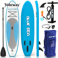 Planche de SUP gonflable Yobewar tout usage avec PVC Drop Stitch, pont en EVA et kit de pagaie complet pour personnalisation de marque