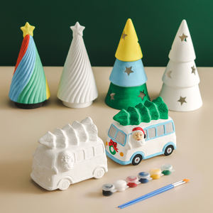 ชุดอุปกรณ์<span class=keywords><strong>วาด</strong></span>ภาพเพื่อการศึกษาของเล่นเซรามิกสำหรับ<span class=keywords><strong>รถ</strong></span>ยนต์ต้นคริสต์มาสงานฝีมือ DIY - Product Image 1