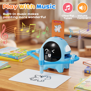 Robot de Dessin Intelligent pour Enfants avec Écran, 200 Cartes, 18 Stylos – Jouet Éducatif en Plastique pour l'Apprentissage Artistique, l'Art de l'Esquisse et l'Enseignement Robotique STEM pour Garçons - Product Image 4