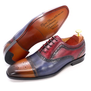 <span class=keywords><strong>Scarpe</strong></span> Oxford da <span class=keywords><strong>Uomo</strong></span> in Vera Pelle Fatte a Mano, Altre <span class=keywords><strong>Scarpe</strong></span> Formali Trendy per <span class=keywords><strong>Uomo</strong></span>, Nuova Moda 2021, Colori Misti - Product Image 3