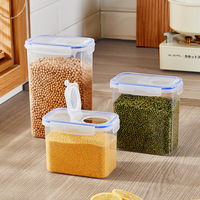 Boîte de conservation hermétique rectangulaire transparente en plastique injecté, style moderne et minimaliste, pour la cuisine et le rangement alimentaire domestique