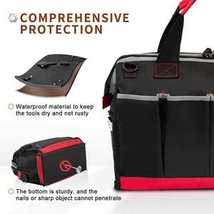 Sac à outils portable avec bandoulière réglable OEM ODM, sac de rangement pour outils, sac de transport pour outils de 16 pouces, grand sac à outils pour hommes - Product Image 4