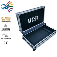 Boîtier de transport OEM en contreplaqué noir et aluminium argenté pour table de mixage numérique Rane